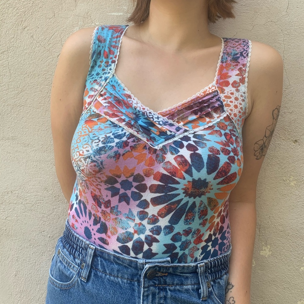 American Rag y2k multicolored shirt
